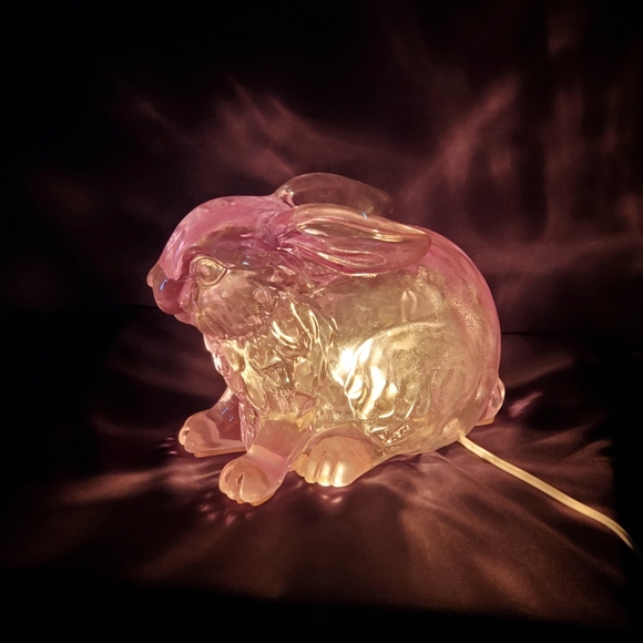 Pink Acrylic Bunny Lamp - Picture 5 of 7